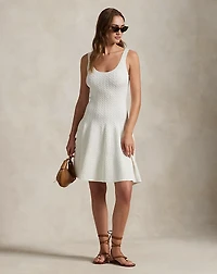 Cable-Knit Sleeveless Sweater Dress