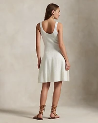 Cable-Knit Sleeveless Sweater Dress