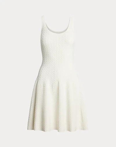 Cable-Knit Sleeveless Sweater Dress