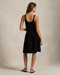 Cable-Knit Sleeveless Sweater Dress