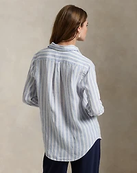 Classic Fit Striped Linen Shirt