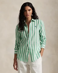 Classic Fit Striped Linen Shirt