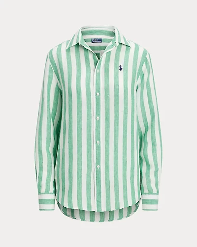 Classic Fit Striped Linen Shirt