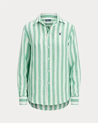 Classic Fit Striped Linen Shirt