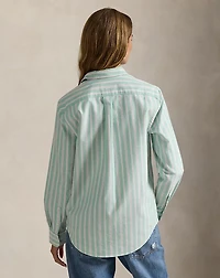 Classic Fit Striped Cotton Oxford Shirt