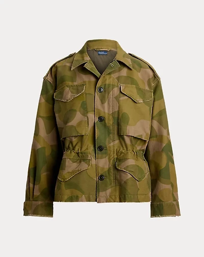 Print Cropped Field Jacket