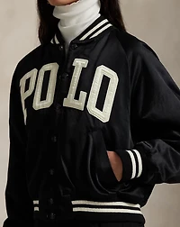 Logo Satin Bomber Jacket