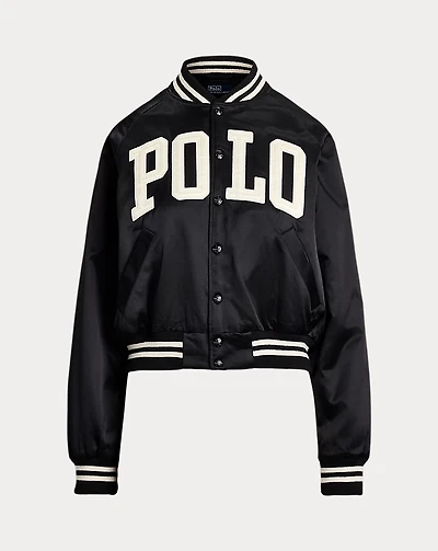 Logo Satin Bomber Jacket