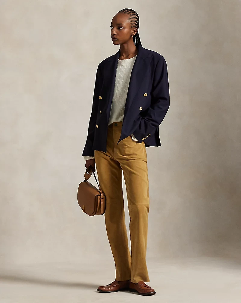 Suede Relaxed Straight Pant
