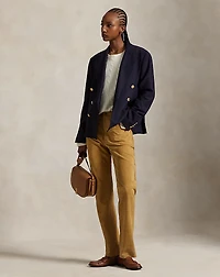 Suede Relaxed Straight Pant