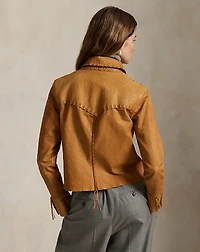 Western Leather Shirt Jacket