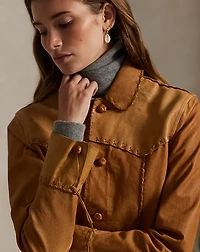 Western Leather Shirt Jacket
