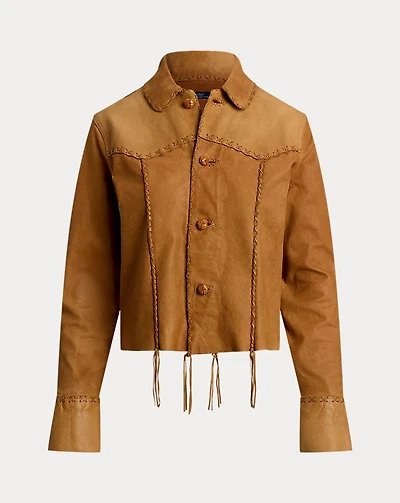 Western Leather Shirt Jacket