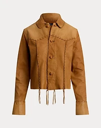 Western Leather Shirt Jacket
