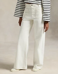 Denim Wide-Leg Sailor Pant