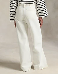 Denim Wide-Leg Sailor Pant
