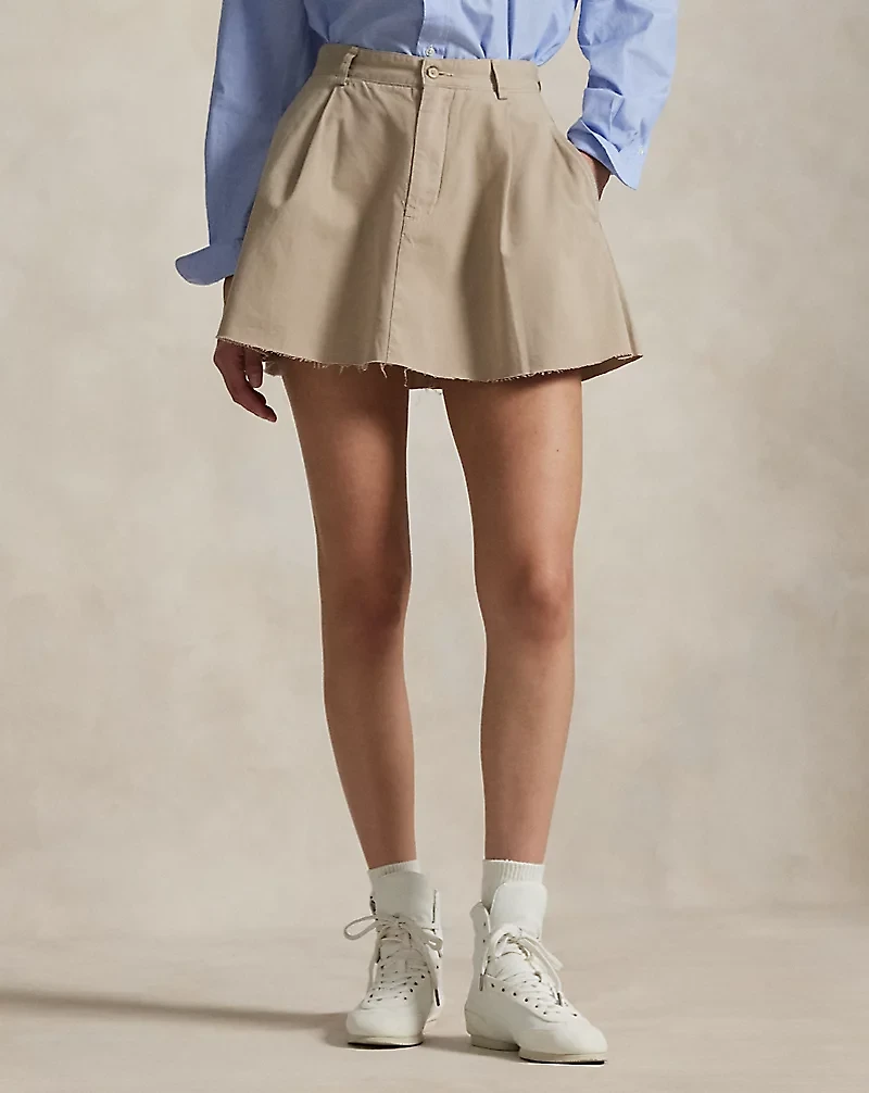 Cotton Chino Miniskirt