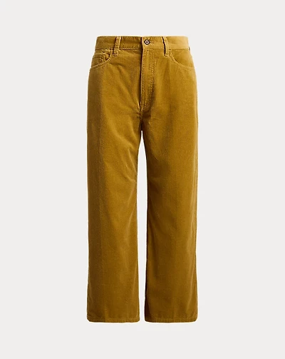 Corduroy Wide-Leg Cropped Pant