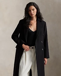Double-Breasted Wool Melton Coat