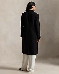 Double-Breasted Wool Melton Coat