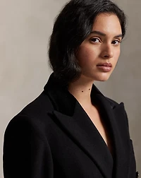 Double-Breasted Wool Melton Coat