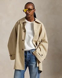Oversize Cotton Twill Car Coat