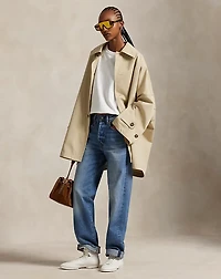 Oversize Cotton Twill Car Coat