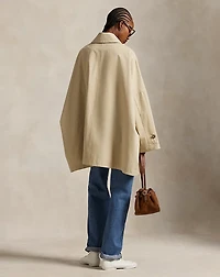 Oversize Cotton Twill Car Coat