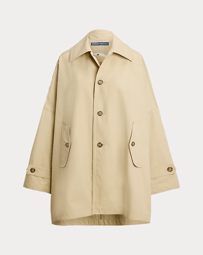 Oversize Cotton Twill Car Coat
