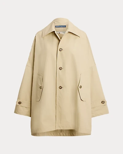 Oversize Cotton Twill Car Coat
