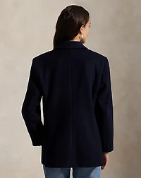 Double-Breasted Wool Melton Blazer