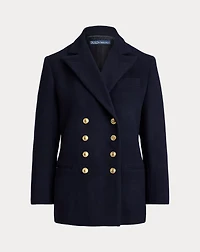 Double-Breasted Wool Melton Blazer