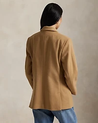 Double-Breasted Wool Melton Blazer