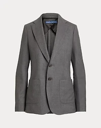 Wool-Blend Flannel Blazer