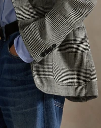 Glen Check Linen Tweed Blazer