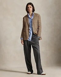 Plaid Linen Blazer