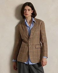 Plaid Linen Blazer