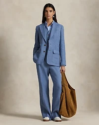 Linen-Cotton Twill Blazer