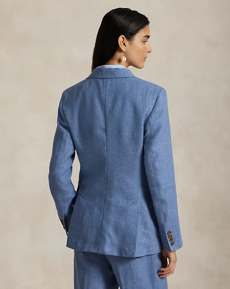 Linen-Cotton Twill Blazer