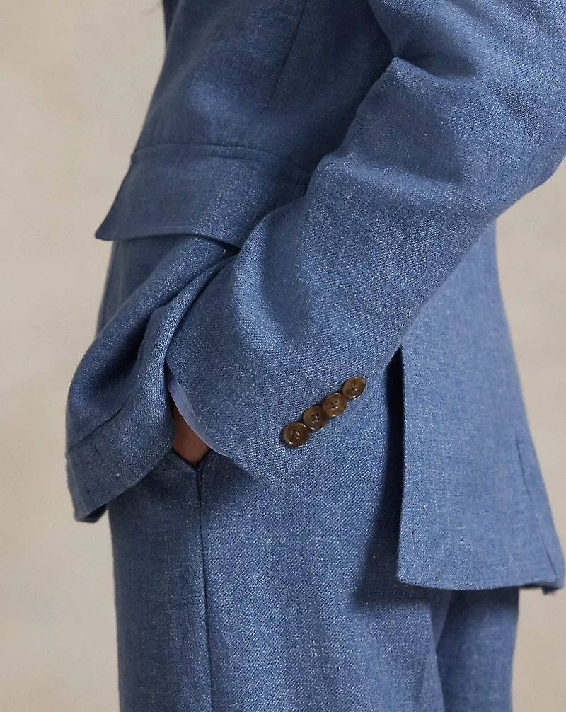 Linen-Cotton Twill Blazer