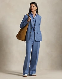 Linen-Cotton Twill Vest