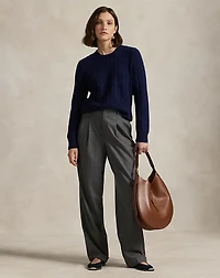 Flannel Wide-Leg Pant