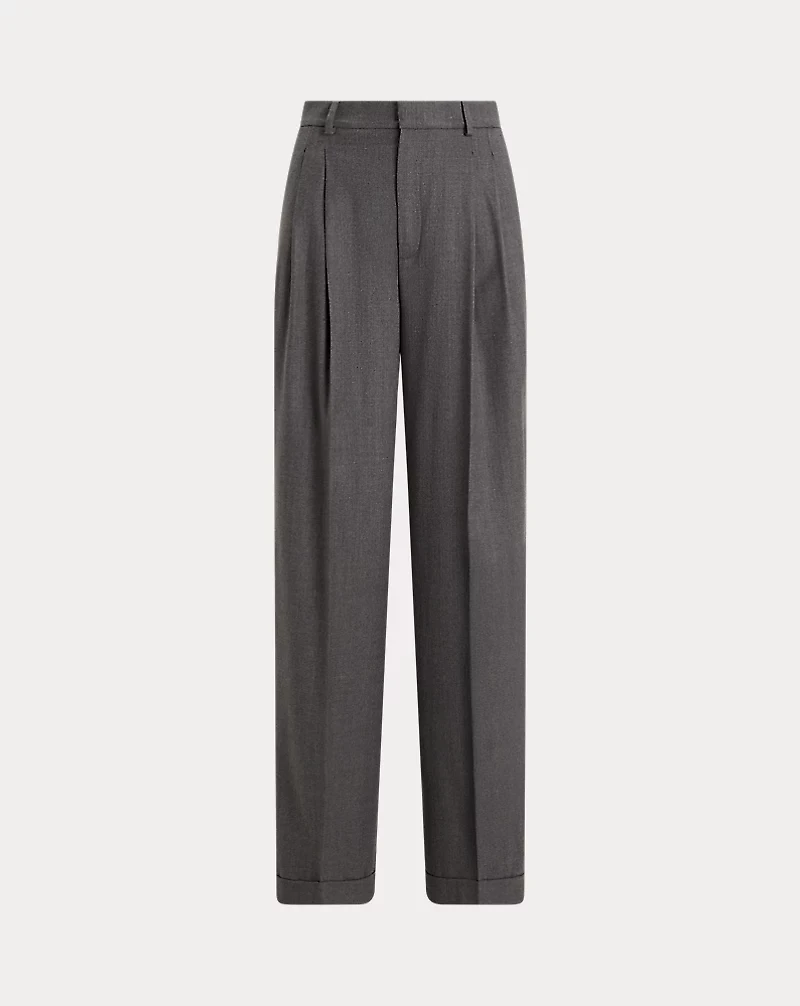 Flannel Wide-Leg Pant