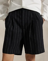 Long Pinstripe Hemp Short
