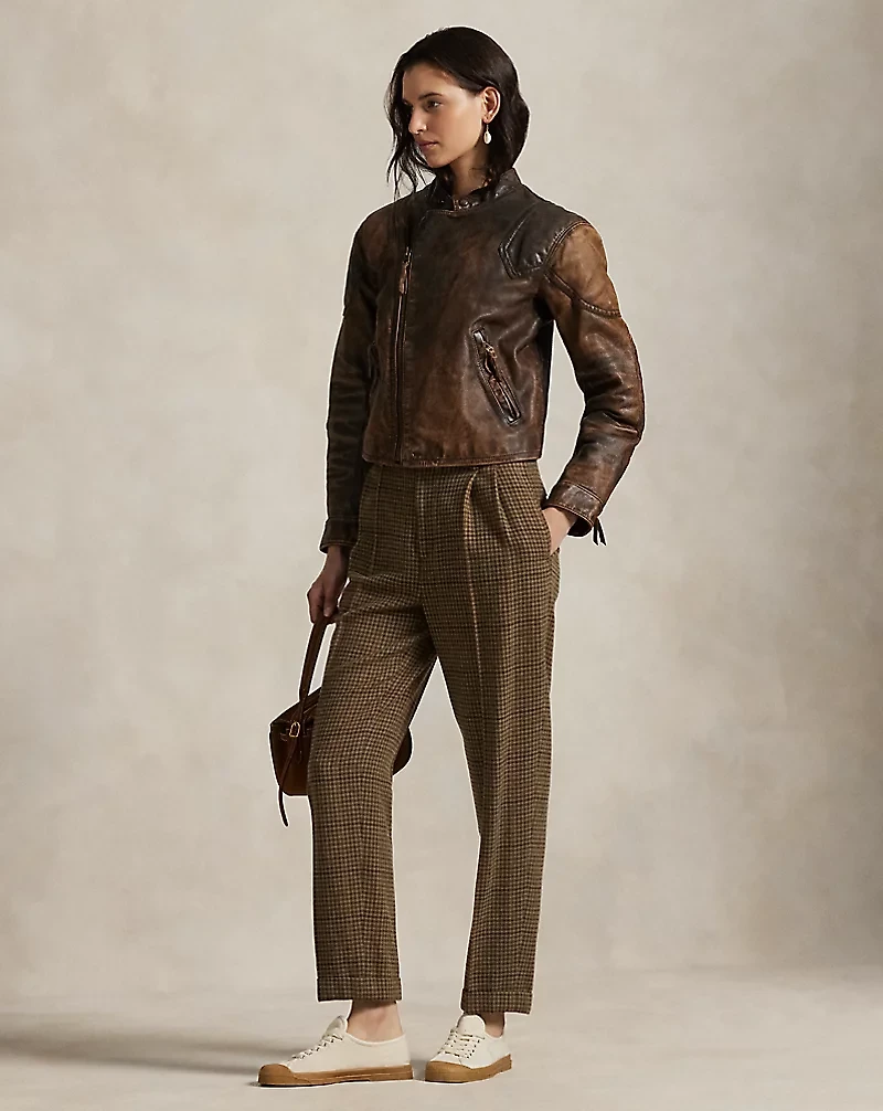 Wool Pleated Tapered Pant