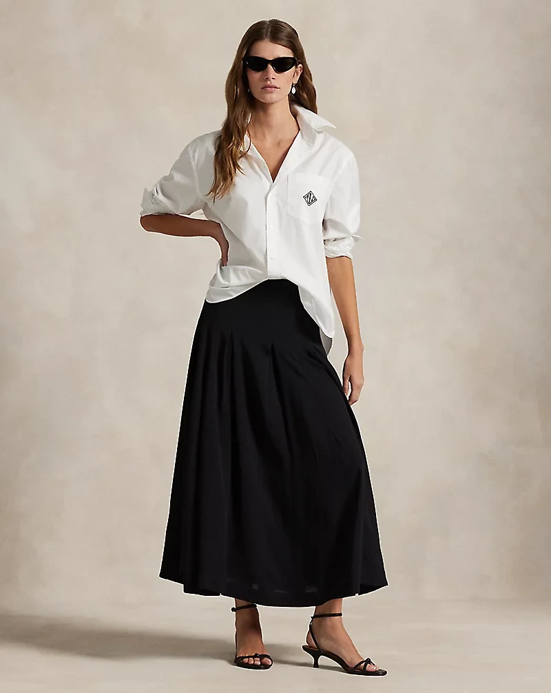 Oversize Fit Logo Cotton Shirt