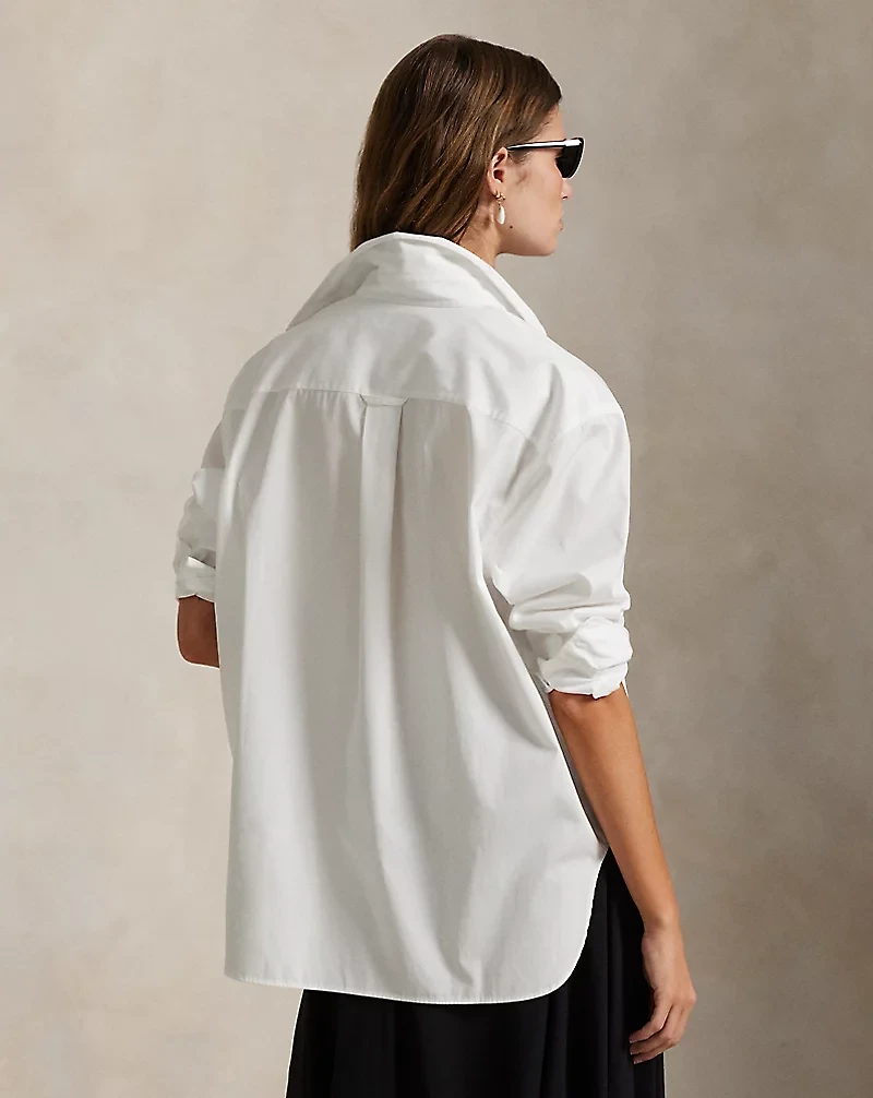 Oversize Fit Logo Cotton Shirt