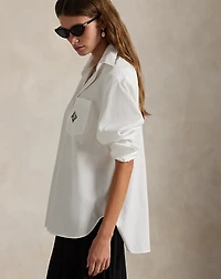 Oversize Fit Logo Cotton Shirt