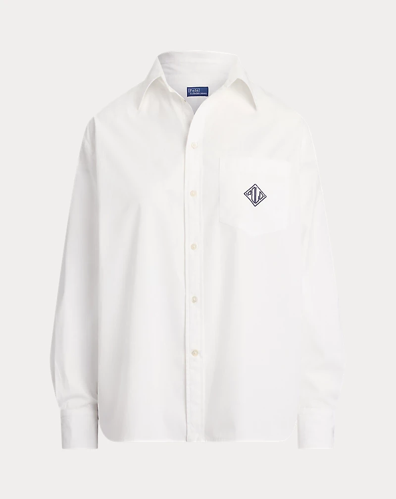 Oversize Fit Logo Cotton Shirt