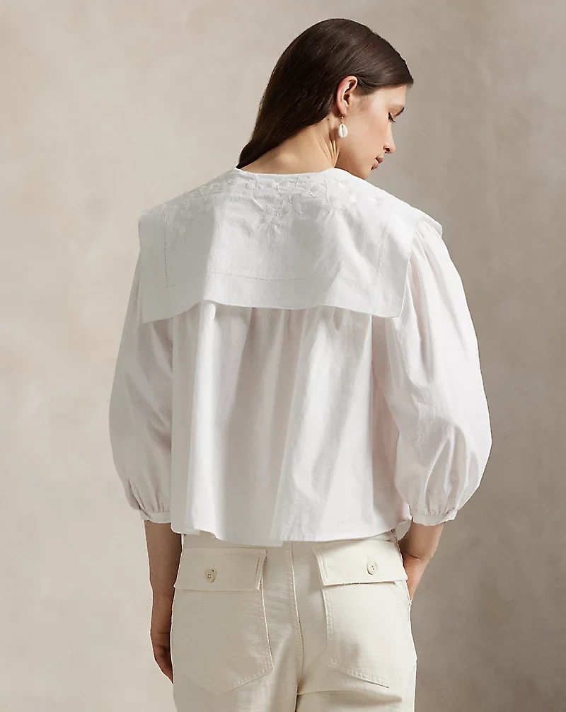 Bib Cotton Poplin Shirt